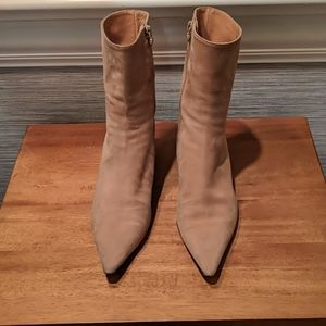 Bally suede tan ankle boots